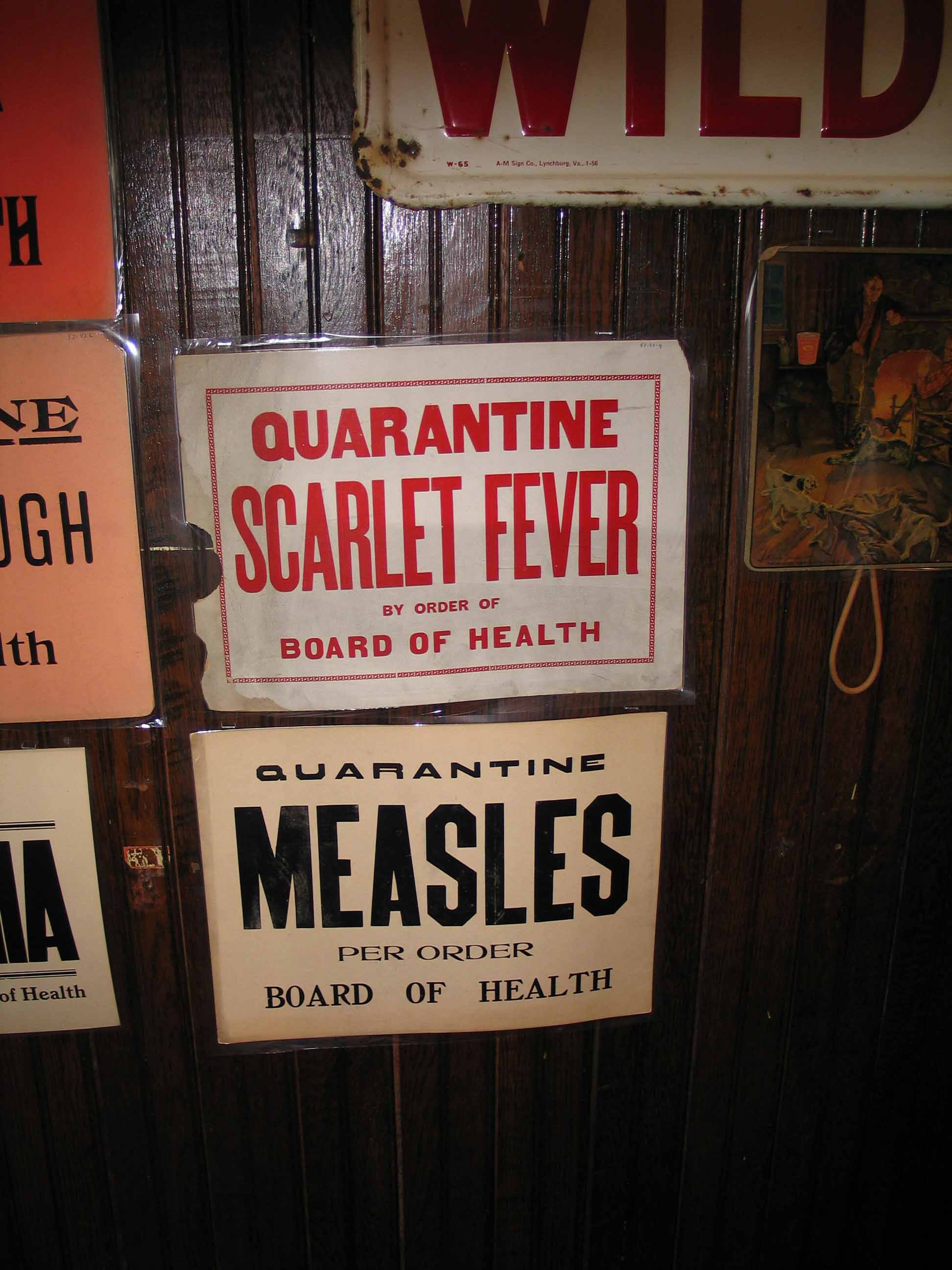 Quarantine signs