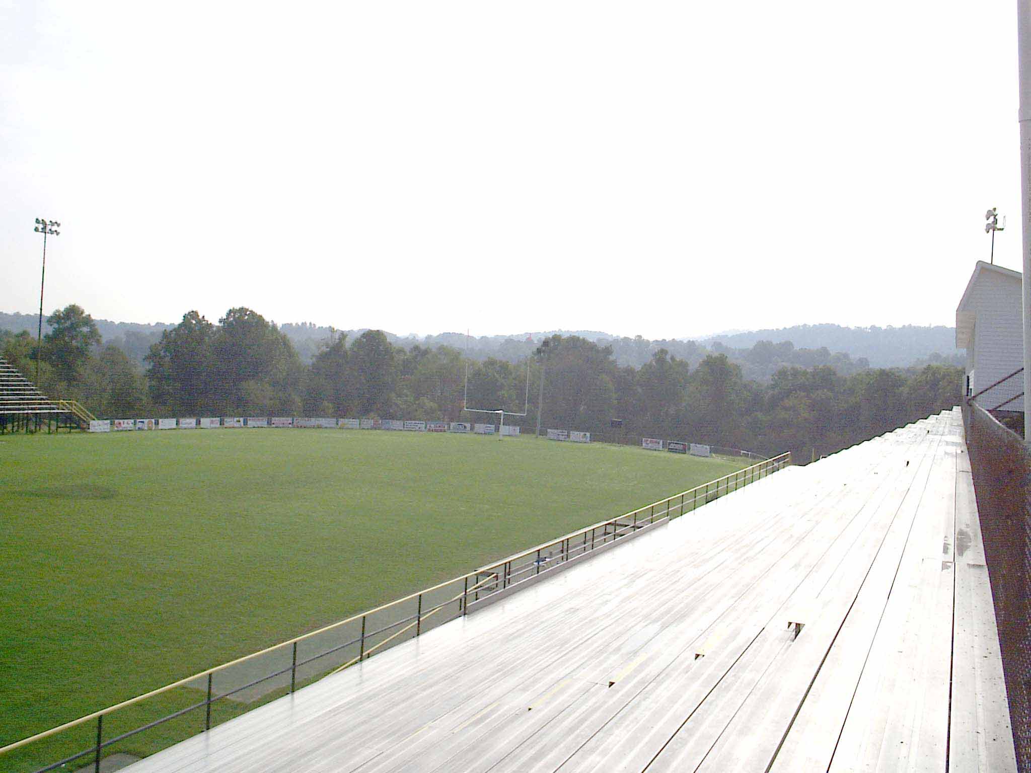 home side seats and pressbox